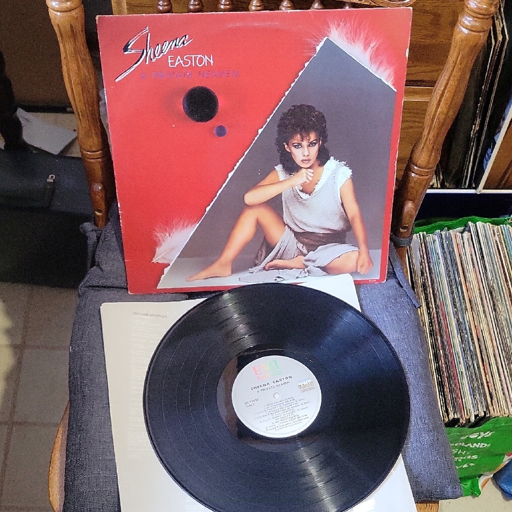 Sheena Easton Vinyl Record with Red Album Cover